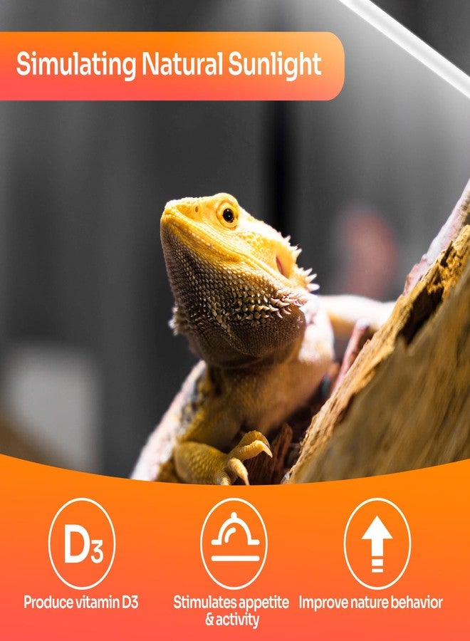 Oiibo T5 HO 10.0 UVB Lamp Bulb 22" L 24 Watts, Reptile UVB Lamp Tube for Bearded Dragon - Image 3